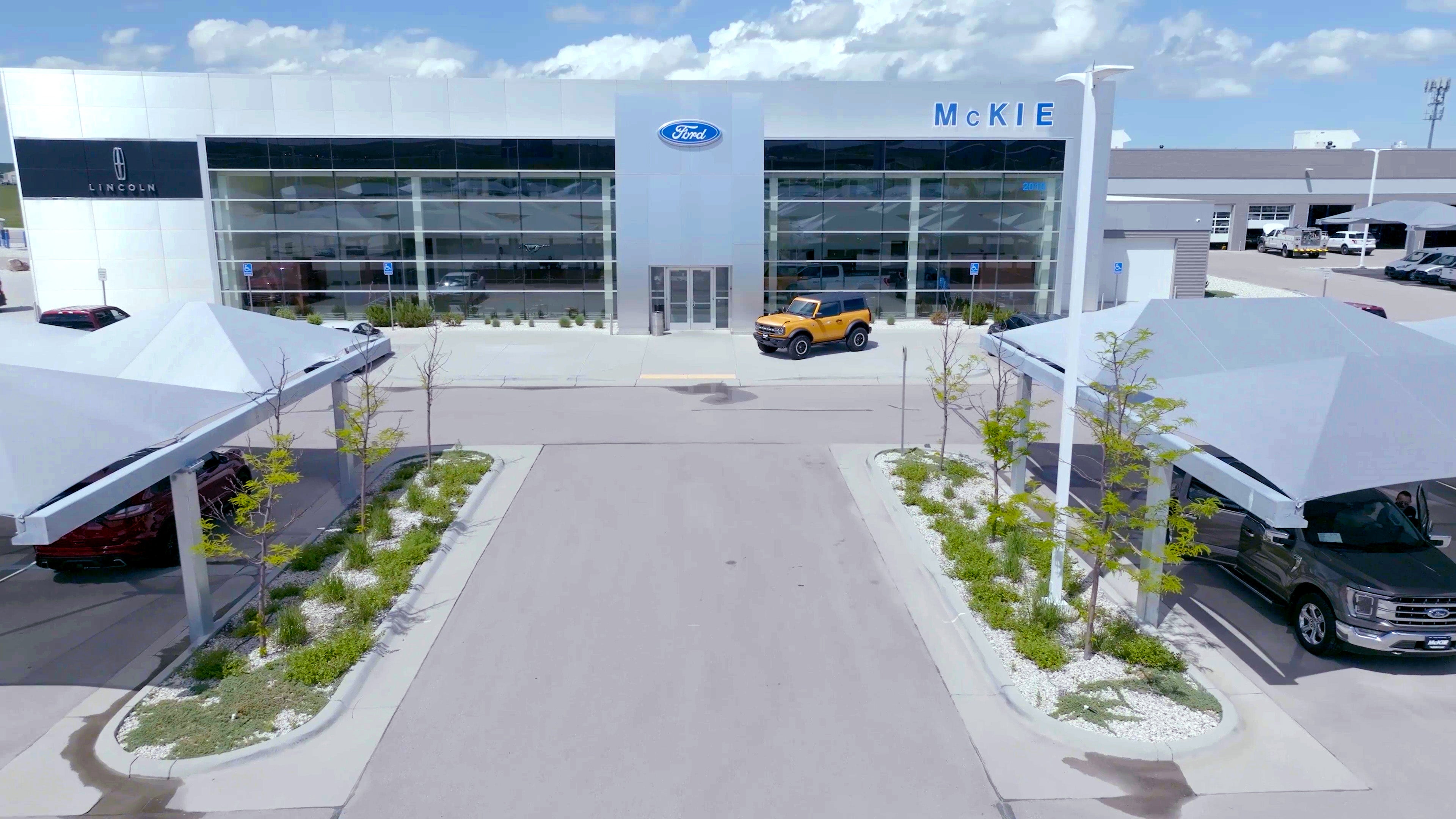 front of mckie dealership