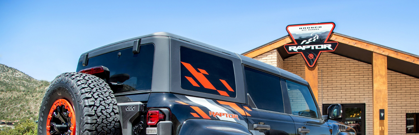 2024 Ford Bronco side by side comparison showing the front and back