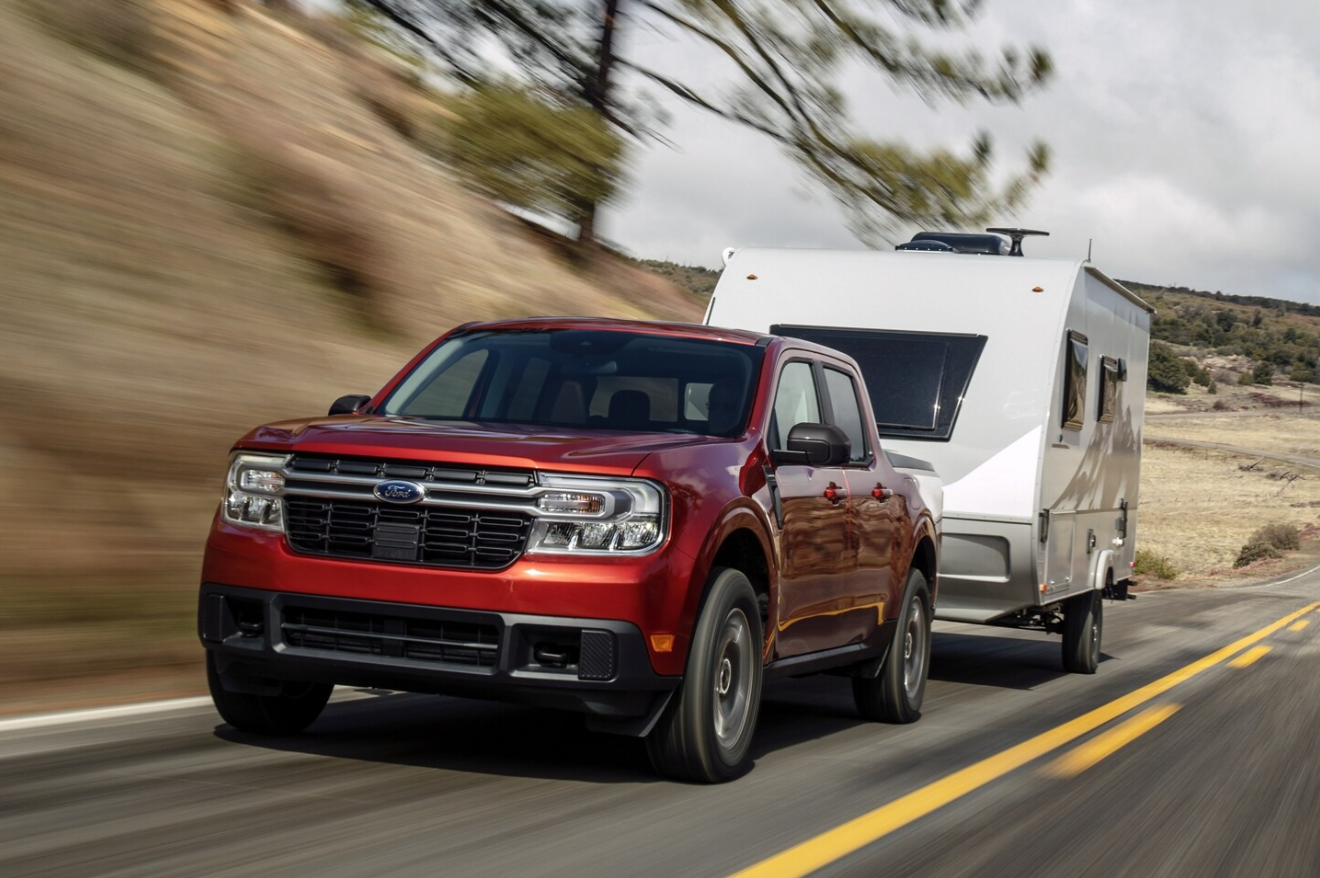 Compact truck parked in urban setting