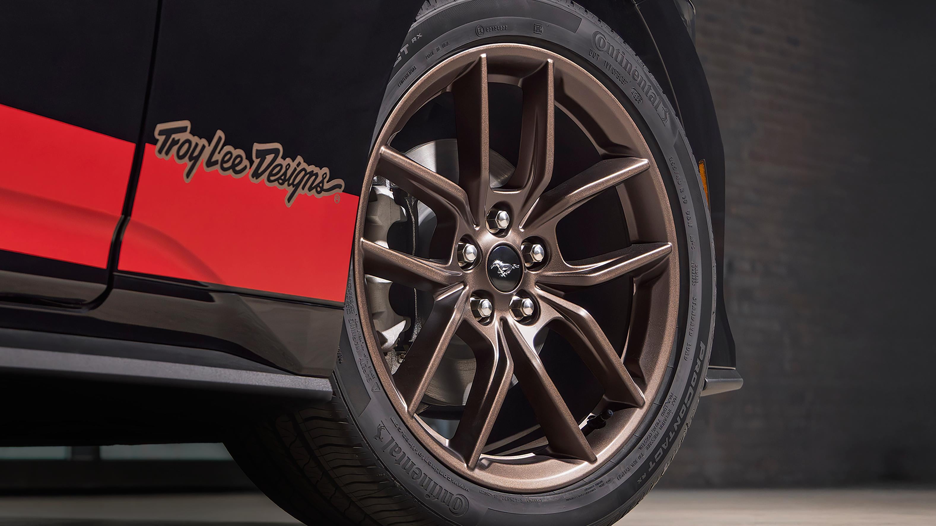 Close up of the 2026 Ford Mustang alloy wheels